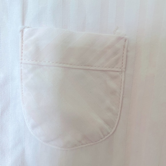 Frontgate Turkish Cotton Baby Pink Striped Pajama Shirt Size Medium EUC - Picture 6 of 8